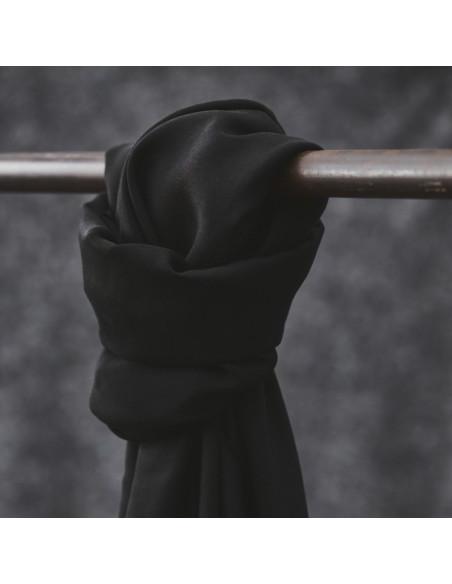Tessuto tencel Smooth Drape Twill - Nero