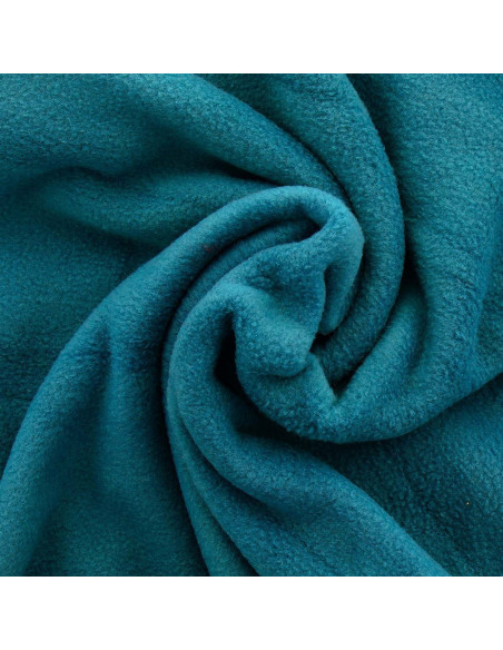 Tessuto in pile - Blu petrolio