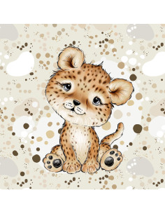 Pannello tessuto felpa leggera 40 cm x 50 cm - Ghepard d'Africa