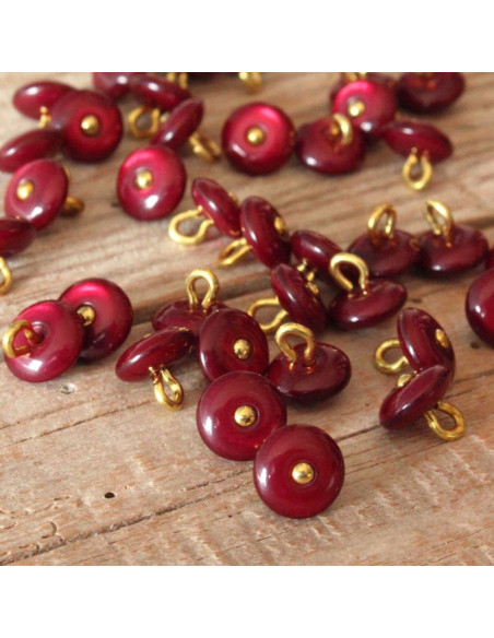 Bottone Perla - Granata
