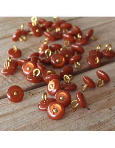 Bottone Perla - Caramello
