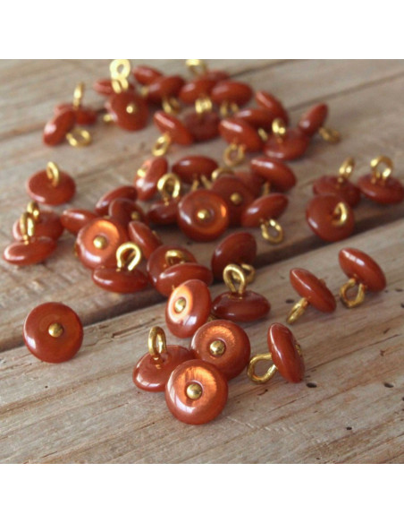 Bottone Perla - Caramello