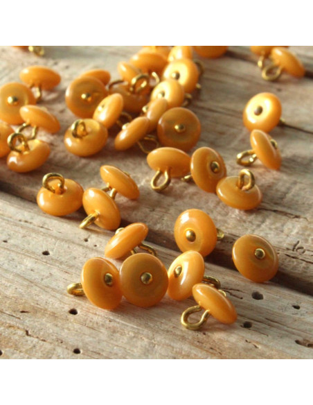 Pulsante Perla - Giallo curry