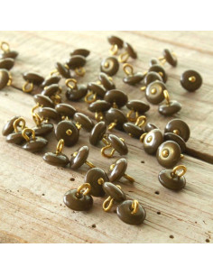 Bottone Perla - Kaki
