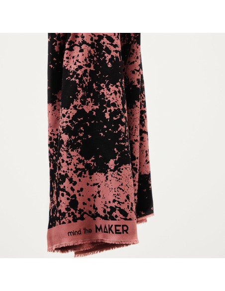 Tessuto crêpe di viscosa Shadow Splash - Rosa antico