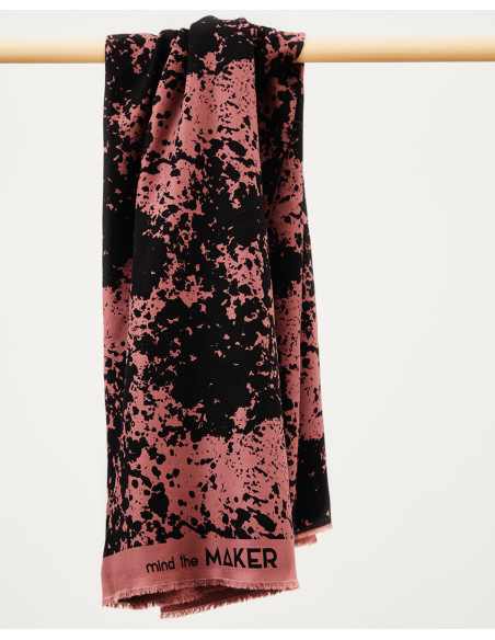 Tessuto crêpe di viscosa Shadow Splash - Rosa antico