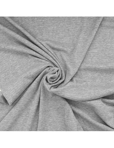 Tessuto jersey a righe lurex - Grigio