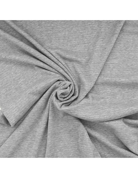 Tessuto jersey a righe lurex - Grigio