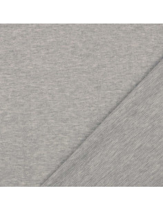 Tessuto jersey a righe lurex - Grigio 2