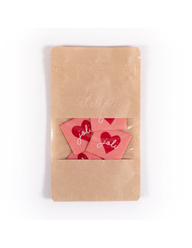 Set di 5 etichette tessute - Bel Cuore