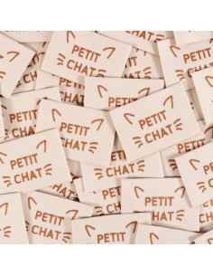 Set di 5 etichette tessute - Gattino