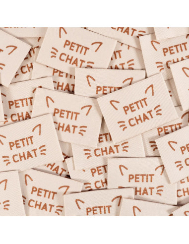 Set di 5 etichette tessute - Gattino