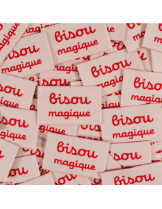 Set di 5 etichette tessute - Bacio Magico