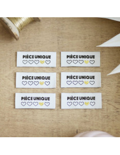 Set di 6 etichette da cucire - Pezzo unico