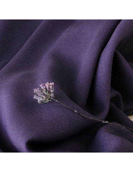 Tessuto crepe di viscosa viola - Églantine & Zoé