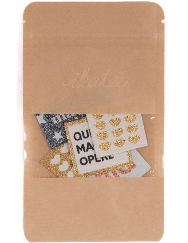 Set di 5 etichette tessute - Assortimento Shiny