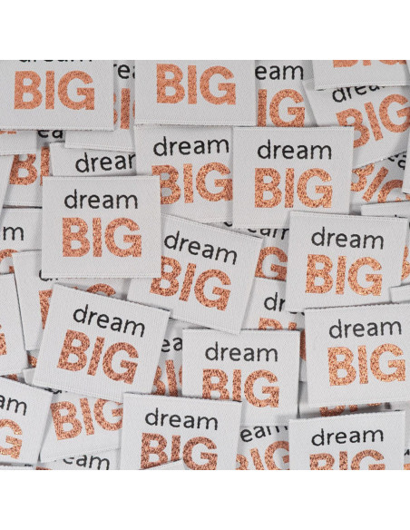 Set di 5 etichette tessute - Dream Big
