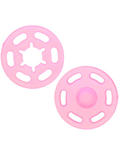 Bottone a pressione in plastica - Rosa