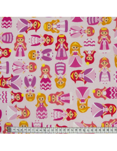 Tessuto cotone premium - Principesse rosa 2