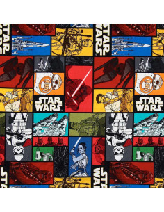 Tessuto jersey Star Wars - Personaggi colorati 2