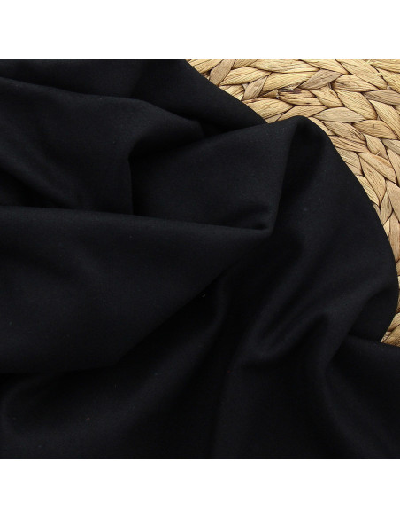 Tessuto di lana per cappotto - Nero