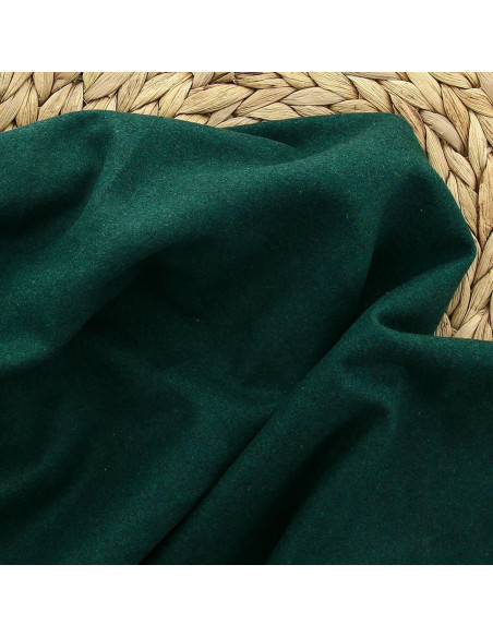 Tessuto panno di lana per cappotto - Verde bottiglia