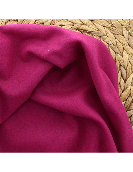 Tessuto di lana per cappotto - Fucsia
