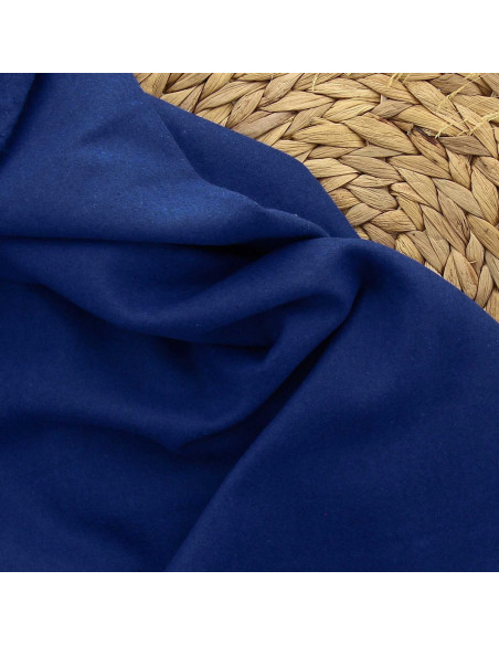 Tessuto panno di lana per cappotto - Blu cobalto