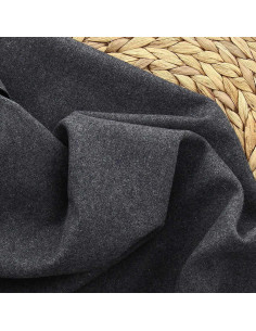 Tessuto di lana per cappotto - Grigio scuro