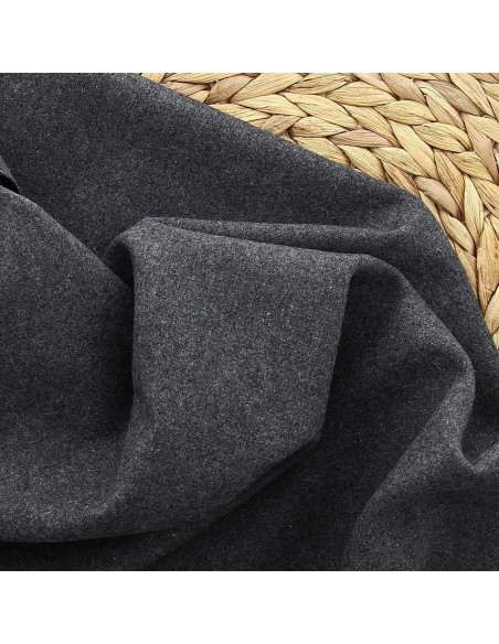 Tessuto di lana per cappotto - Grigio scuro