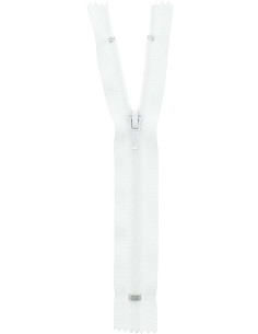 Cerniera a maglia non separabile - Bianco
