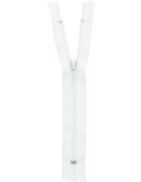 Cerniera a maglia non separabile - Bianco