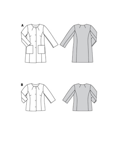 Modello di giacca e cappotto - Burda 6034