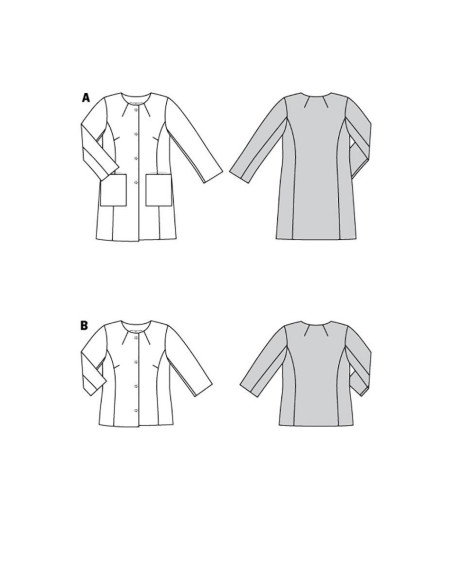 Modello di giacca e cappotto - Burda 6034