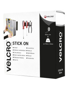 Nastro autoadesivo a strappo VELCRO® Brand fissaggio estremo 50mm x 5M bianco