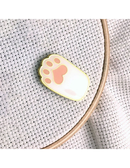 Porta-aghi magnetico - Zampa di gatto bianca