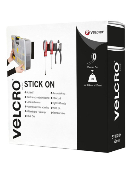 Nastro adesivo a strappo VELCRO® Brand fissaggio estremo 50mm x 5M nero