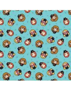 Tessuto cotone - Harry Potter kawaii girl blu