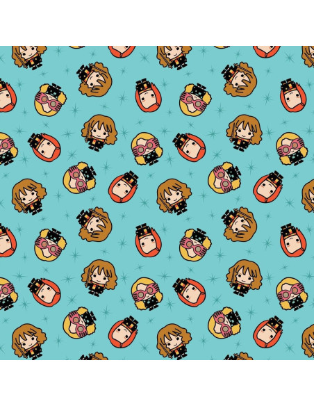 Tessuto cotone - Harry Potter kawaii girl blu