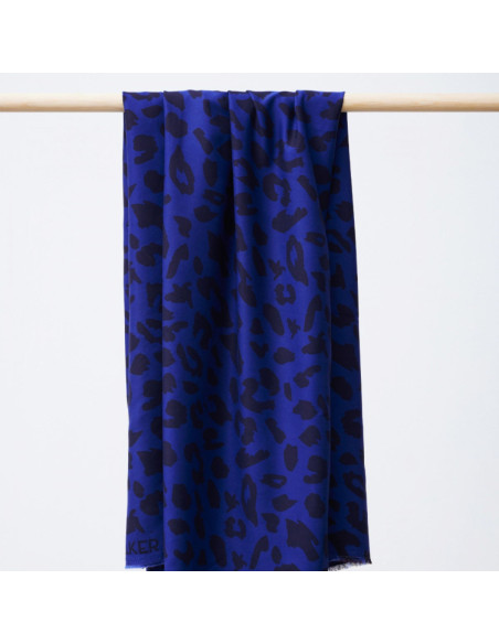 Tessuto twill viscosa - Urban Leo blu cobalto