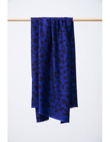 Tessuto twill viscosa - Urban Leo blu cobalto