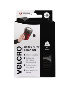 Pastiglie adesive autoadesive VELCRO® Brand fissaggio estremo 45mm x 6 Nero