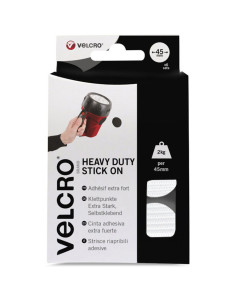 Pastiglie adesive autoadesive VELCRO® Brand a fissaggio estremo 45mm x 6 Bianche