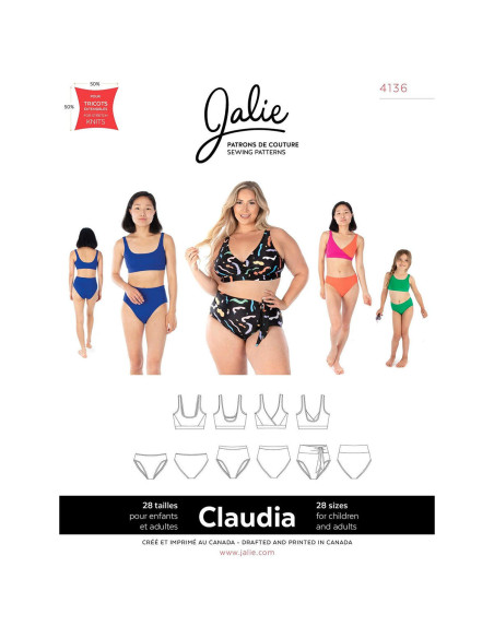 Modello di bikini Claudia - Jalie 4136