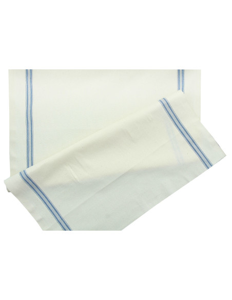 Stoffa strofinaccio cotone - Beige e blu