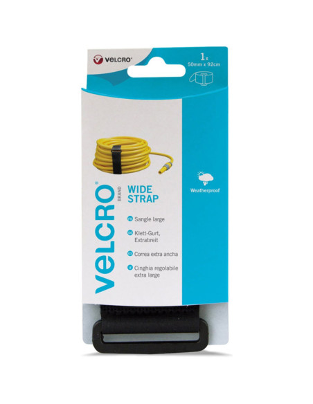 VELCRO® Brand Cinghia larga regolabile 50mm x 92cm x 1 Nero