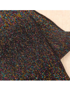Polsini e orlo a coste - Nero e multicolore