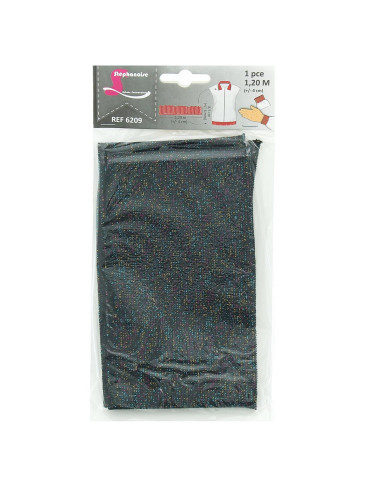 Polsini e orlo a coste - Nero e multicolore
