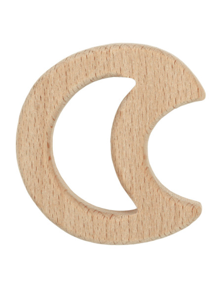 Anello da dentizione in legno - Luna