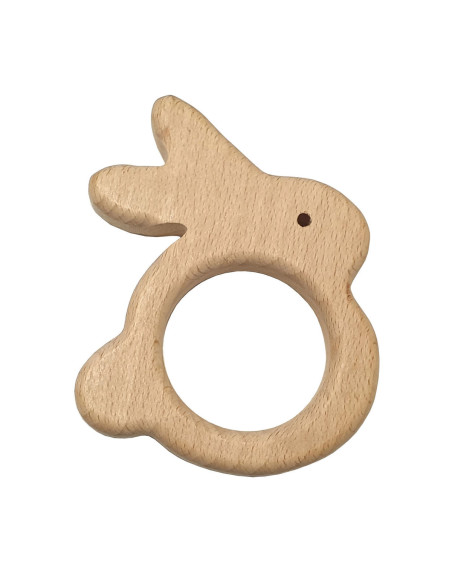 Anello da dentizione in legno - Coniglio